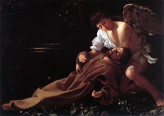 Caravaggio's "St. Francis in Ecstasy" from the Wadsworth Atheneum's collection.