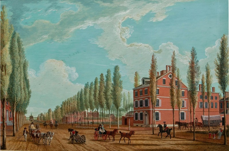 Painting of Dunlap House by Jon James Barralet, 1807