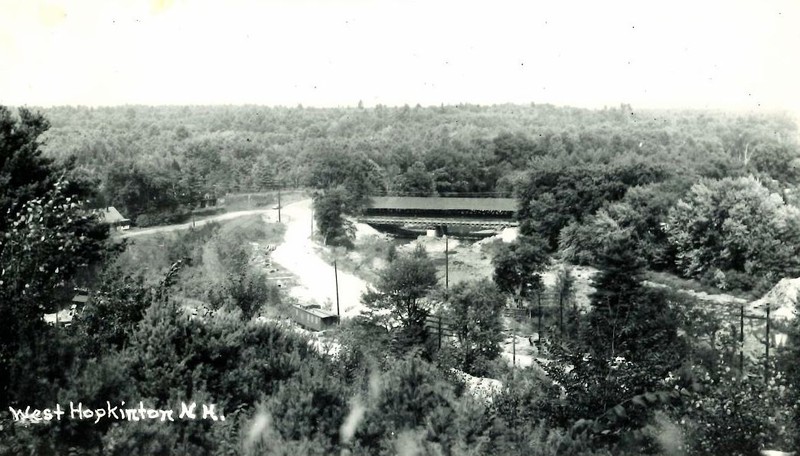 Image of West Hopkinton after construction of the Hopkinton-Everett Dam.  