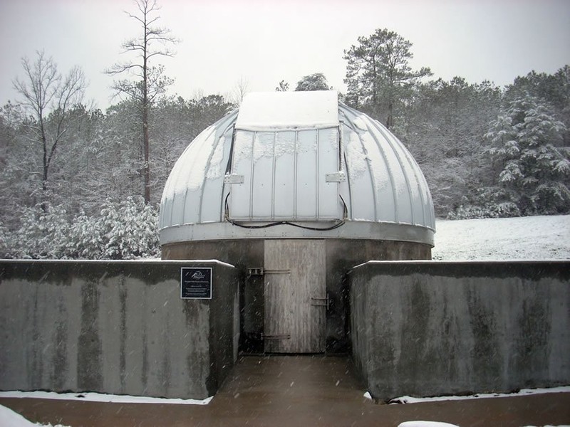 Here is a picture of the constructed JWSO in the snow.