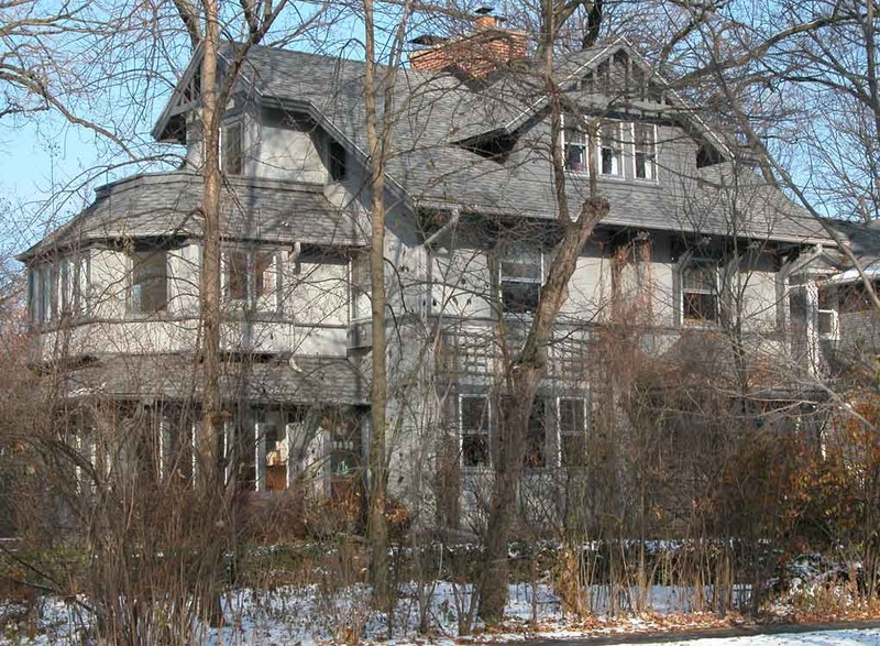 Embedded in Nature: The Perkins house was designed to include extensive landscaping, trees and other outdoor features.