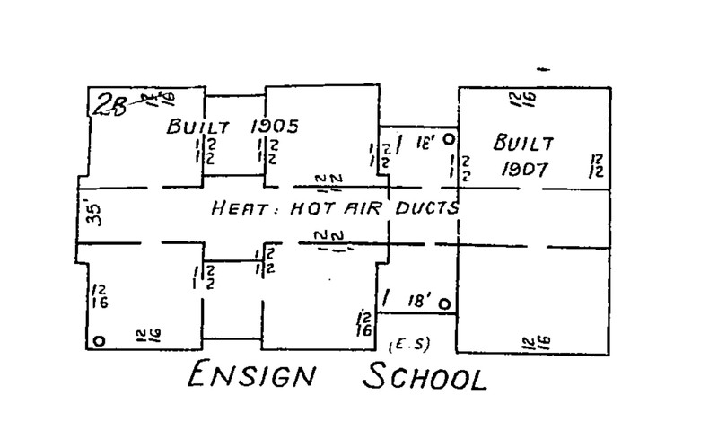 The Ensign School, from the 1931 Sanborn map