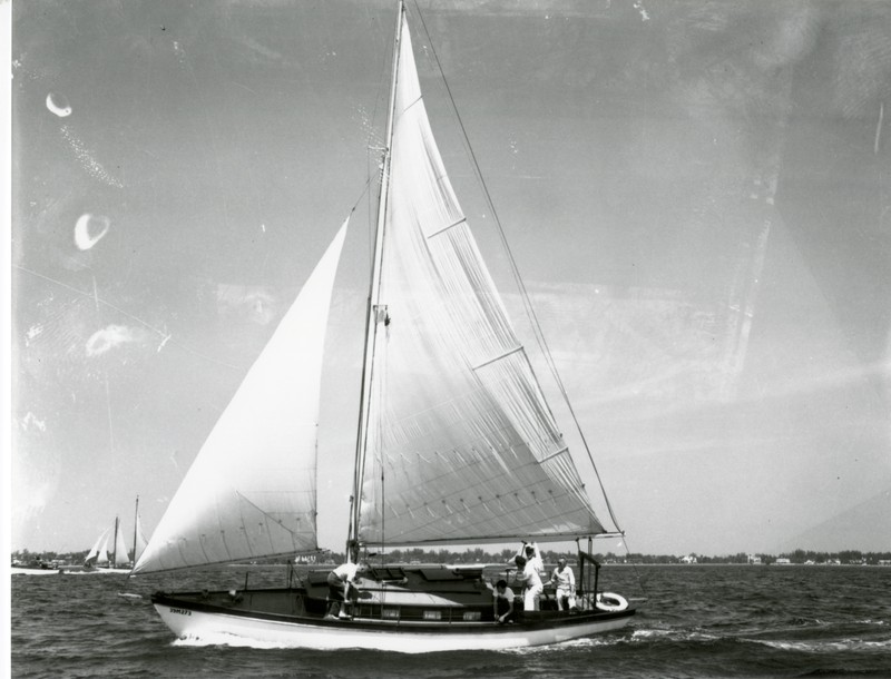 Yachts sailing in Tampa Bay, St. Petersburg, Florida, circa 1930s.