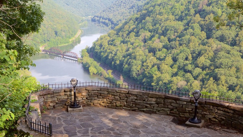 The overlook built by the Civilian Conservation Corps.