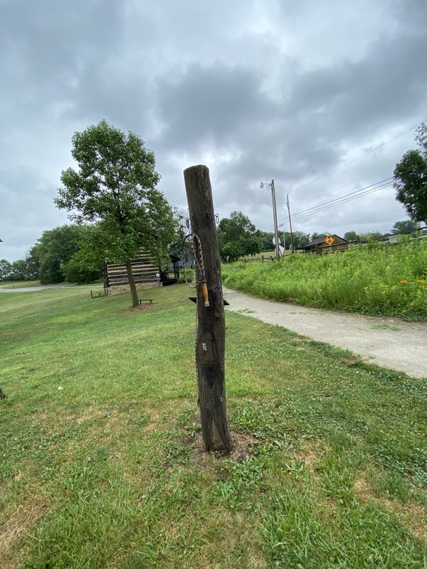 The whipping post outside of the Gaol