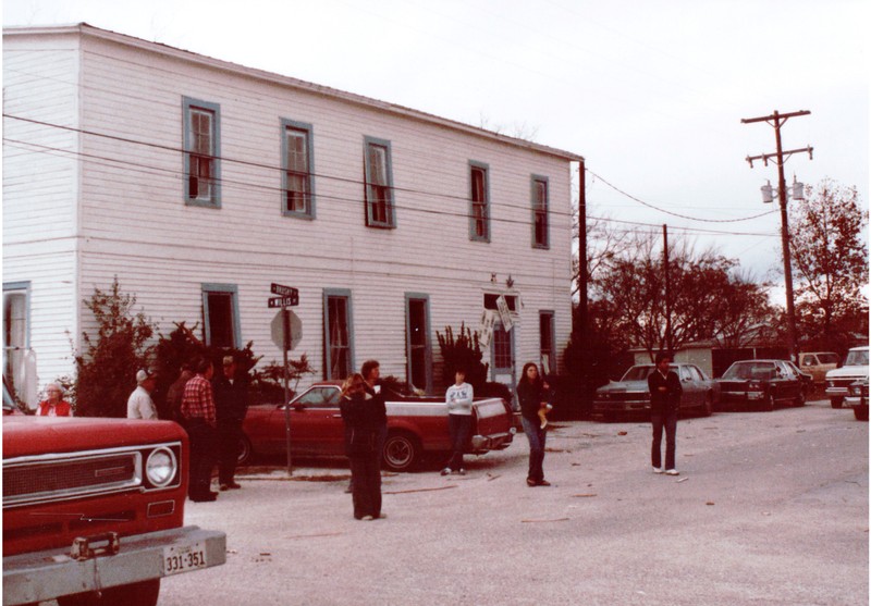 This is the lodge as it stood here on December 14, 1983, the day a nearby building exploded from a gas leak, knocking the building from its foundation. 