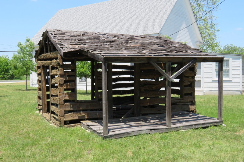 This cabin is located near the chruch