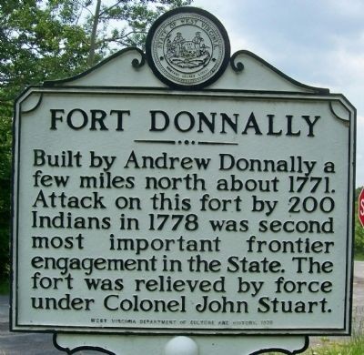 The Historical Marker for Fort Donnally