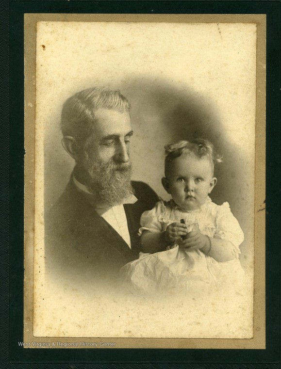 Author Julia M. Davis with her paternal grandfather John J. Davis (West Virginia & Regional History Center at WVU)