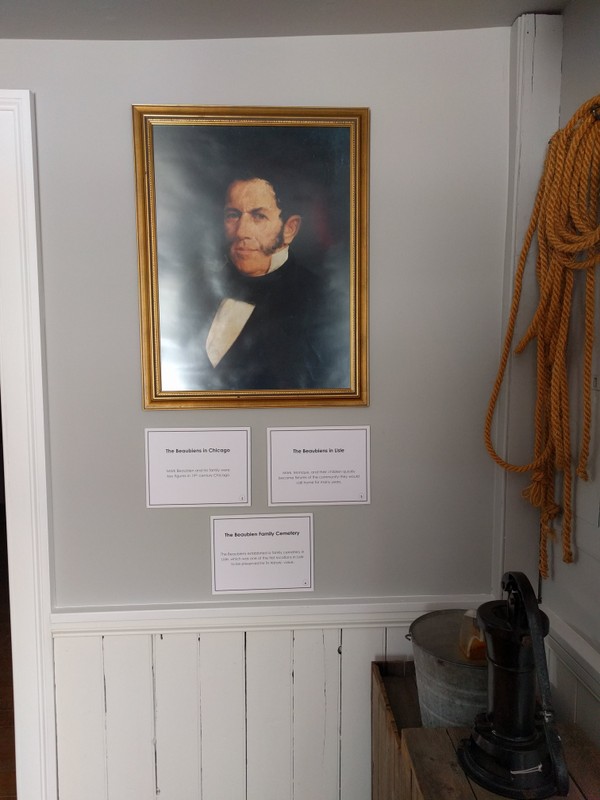 Portrait of Mark Beaubien (1800-1881) in his Tavern's taproom