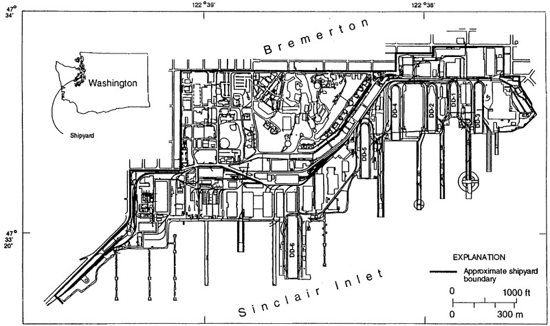 Map layout of the shipyard