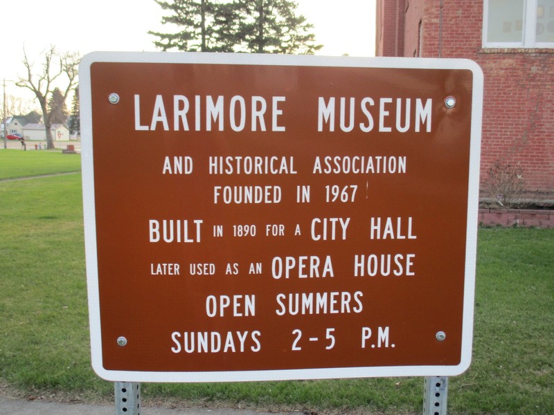 Larimore Museum Sign