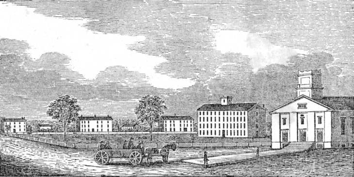 This photo is of the collegiate buildings at Oberlin College in Ohio. The school that Almira Porter Barnes attended and a hub for anti-slavery movements. 