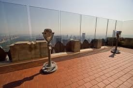 For their safety, visitors on the observation deck are surrounded by clear plexiglass. 