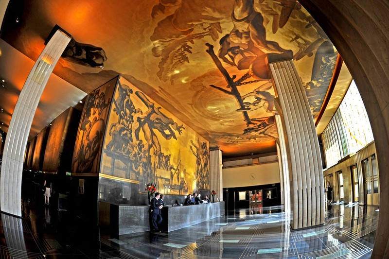 The mural American Progress in the lobby of the GE Building