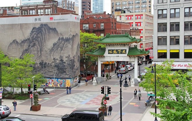 A wider view of Chinatown Park