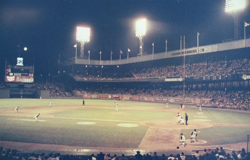 Polo grounds during a night game