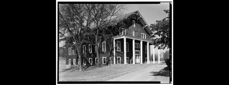 EAST (FRONT) AND SOUTH ELEVATIONS - Dwight Mission, Administration Building, Rural Route, Sallisaw, Sequoyah County, OK