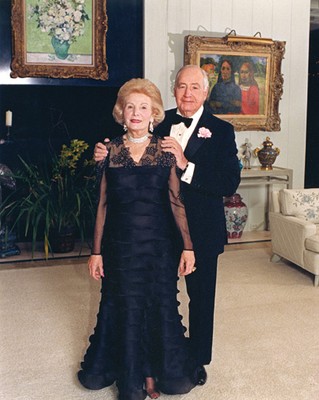 Walter and Leonore Annenberg before one of their famous New Year's Eve Parties at Sunnylands, 1988