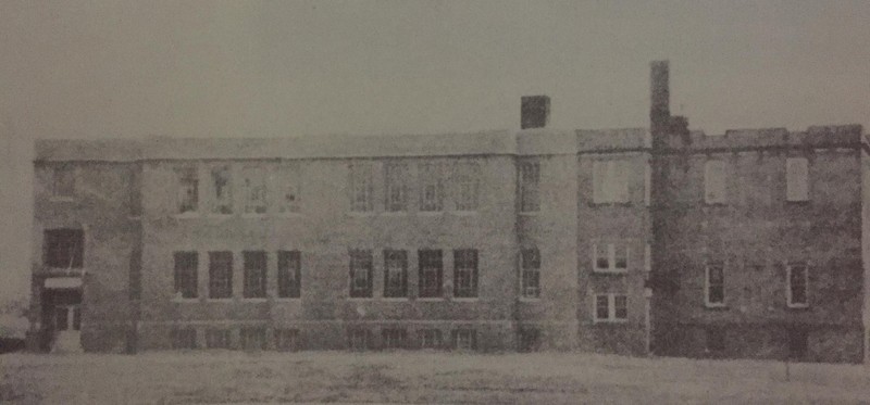 The South Point Delta High School after the 1936 addition. From "the History of the Village of South Point"