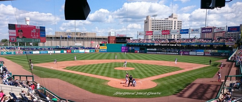 Yard Goats take on Reading Fightin' Phils at Dunkin' Donuts Park on Aug. 20, 2017...Goats lost :(  