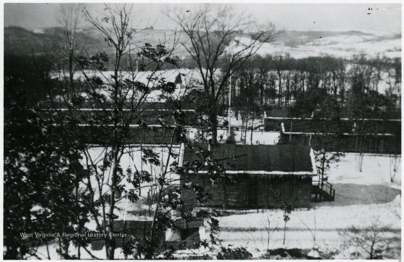 View of the temporary CCC camp buildings