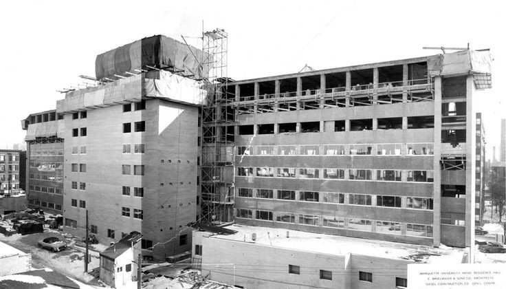 Schroeder Hall under construction.