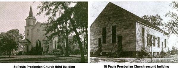 Images of the second and third church buildings