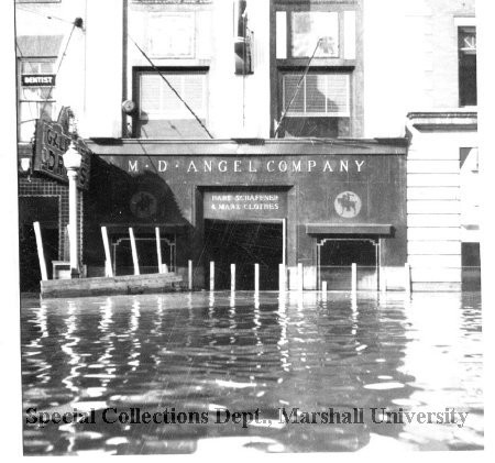 The Angel building during the flood of 1937