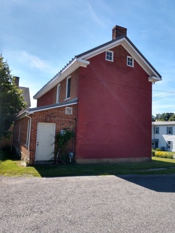 Side view from church parking lot (view from east to west)