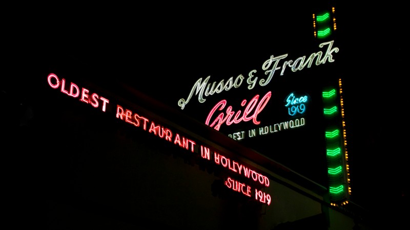 Musso and Frank Grill on Hollywood Blvd. 