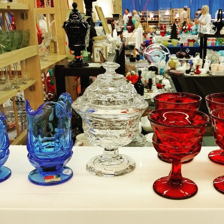 Examples of Fostoria's beautiful colored glass.