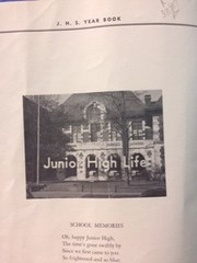 This is a photo of page 2 of the 1951 Rome Junior High Year Book, which highlights the architectural features of the front of the building.