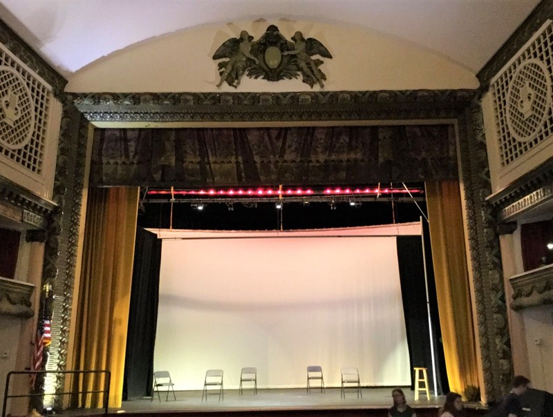 The stage of the Strand Theater.