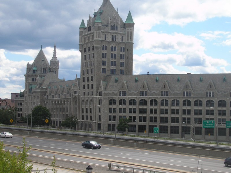 Now the headquarters of the State University of New York, the former Delaware & Hudson Railroad Building was built between 1914 and 1918. It is an exceptional example of Flemish Gothic architecture and was the work of noted Albany architect Marcus T. Reynolds.