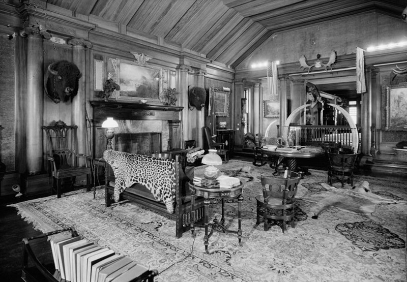 Theodore Roosevelt's Trophy Room at Sagamore Hill as it looked during his lifetime 