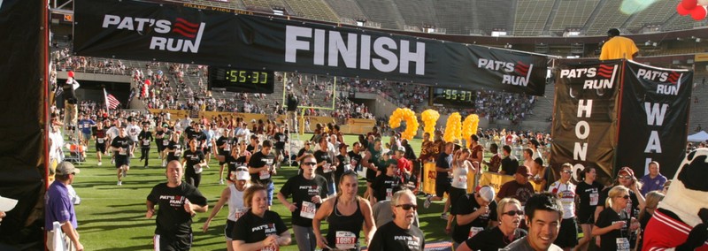 PHOTO: Pat Tillman portrait at the end of Arizona State's tunnel