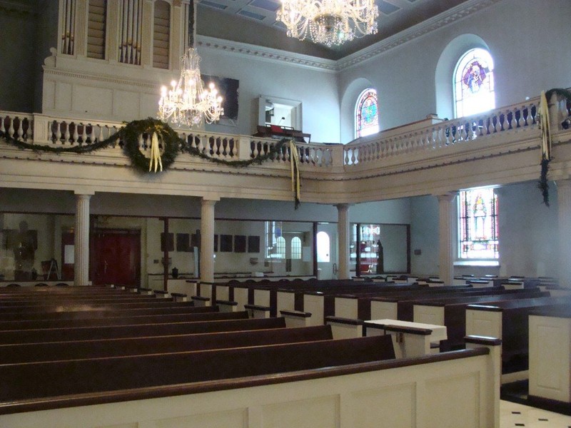 A view from the inside of the Church of St. Joseph.