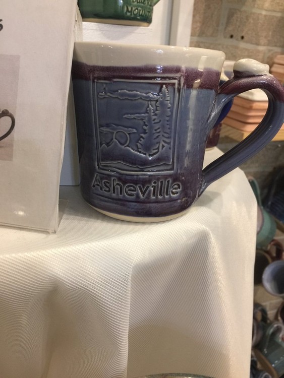 Pottery on display in the gallery