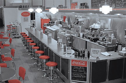 The Soda Fountain, Built to resemble the original Woolworth Luncheonette