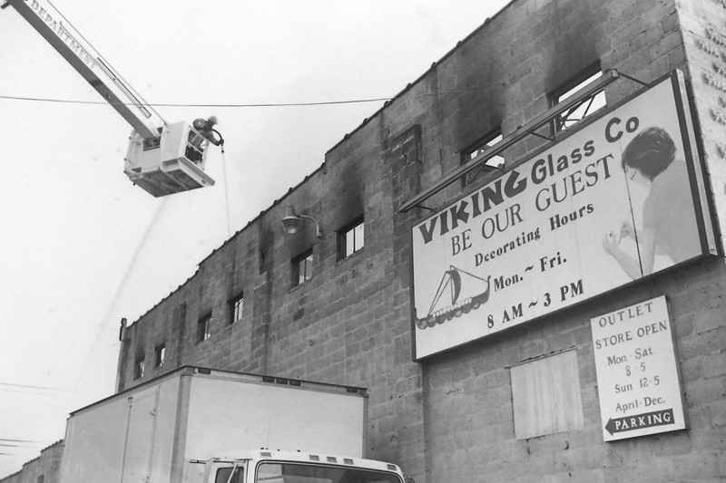 Rainbow-Viking Glass during the 1983 fire 