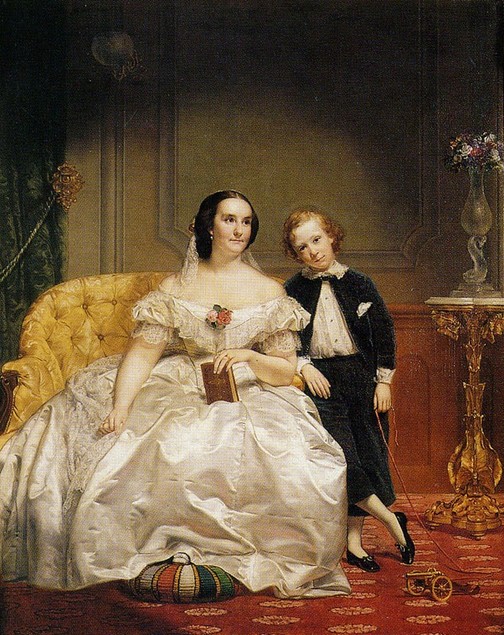 A portrait of Elizabeth and Caldwell, Colt family sole survivors 