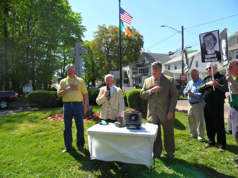 A commemorative ceremony held at the monument on the 32nd anniversary of Sands' death.