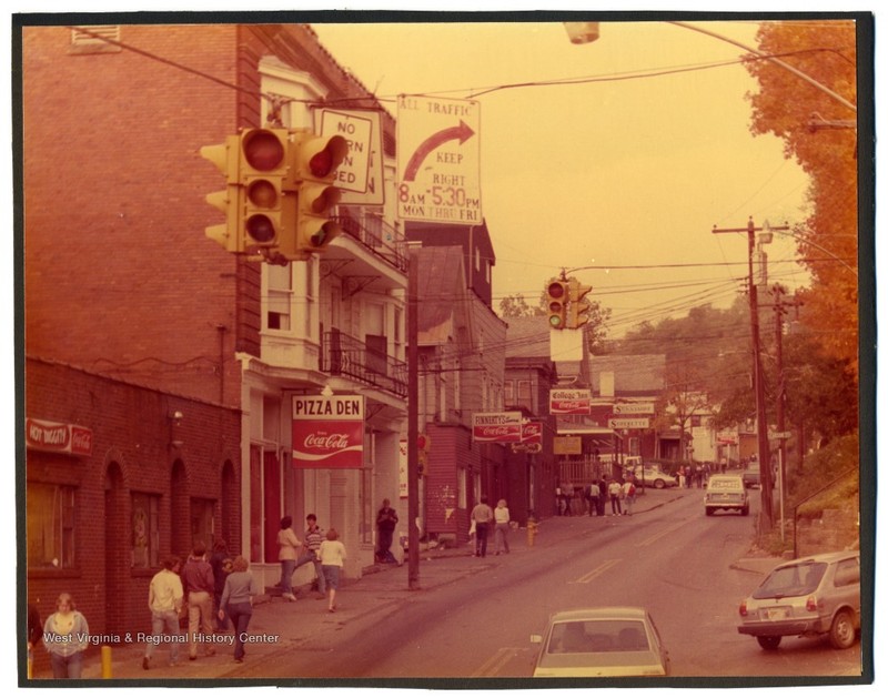 View up University Avenue, 1981