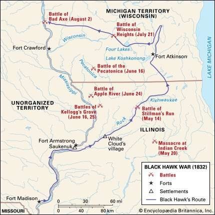 A Map of the Black Hawk Battlefields