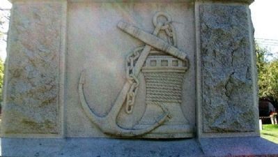 North face of the memorial representing the Sailors emblem.