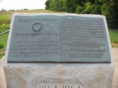 A close up view of the Marker, it was erected in 1964  