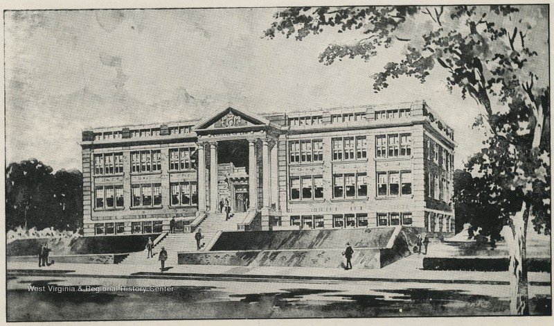 Prospective drawing of Colson Hall in 1920.