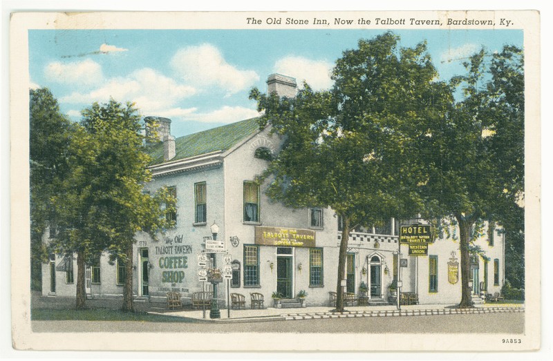 An example of what a tavern looked like during this time period. The photograph is of the Talbott Tavern in Bardstown, Kentucky.