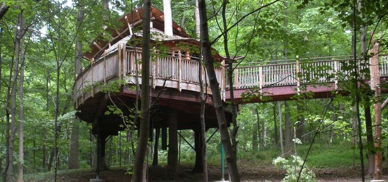 The handicap accessible Everybody's Treehouse in Mount Airy Forest.